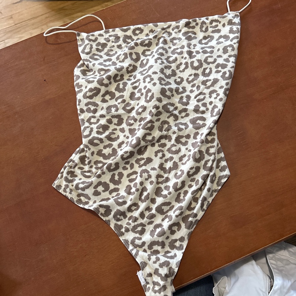 Animal print body suit